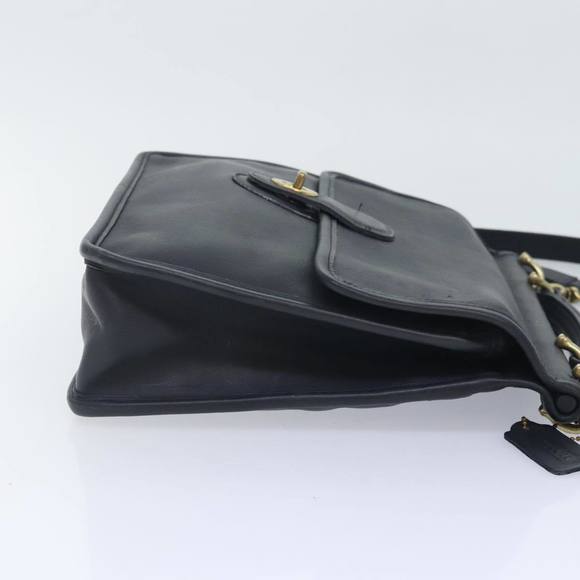 Coach Hand Bag Leather 2way Black Auth am6884 - Picture 4 of 16